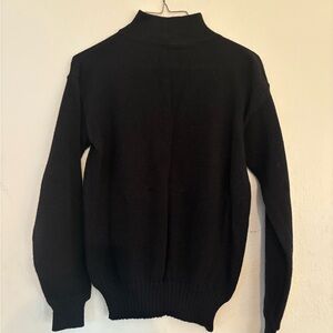Vintage 100% wool Men's Black Turtleneck Sweater
